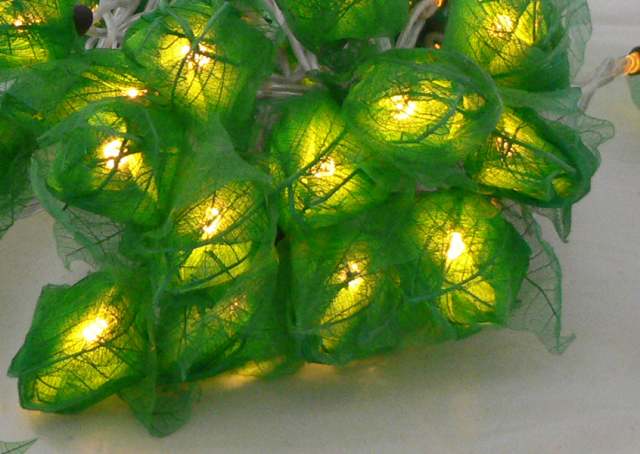 Green Rose Flower fairy lights - Wedding Decorations